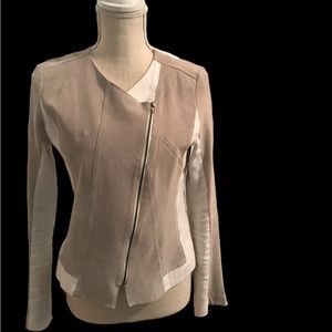 Linen and suede jacket